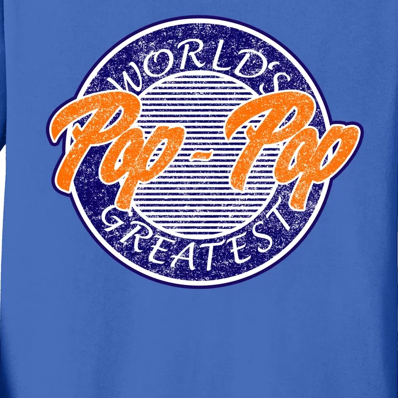 Worlds Greatest Pop-Pop Kids Long Sleeve Shirt