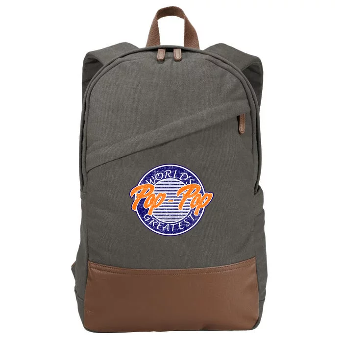 Worlds Greatest Pop-Pop Cotton Canvas Backpack