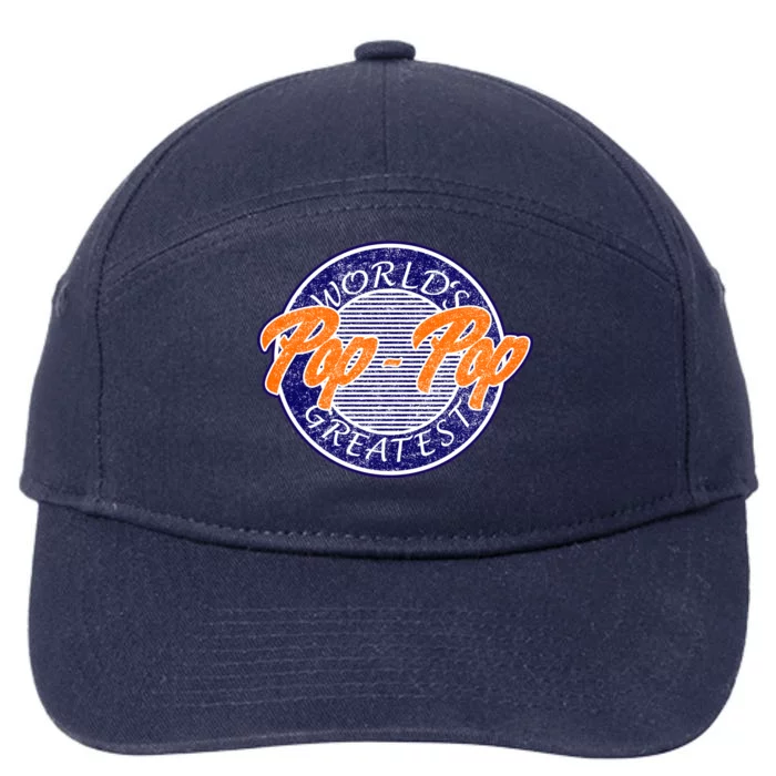 Worlds Greatest Pop-Pop 7-Panel Snapback Hat