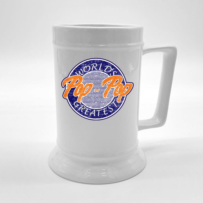 Worlds Greatest Pop-Pop Front & Back Beer Stein