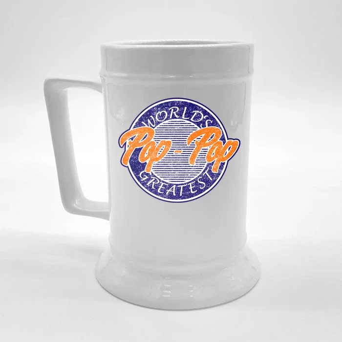 Worlds Greatest Pop-Pop Front & Back Beer Stein