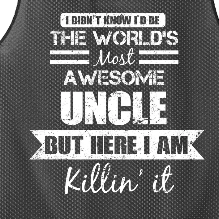 World's Most Awesome Uncle Mesh Reversible Basketball Jersey Tank