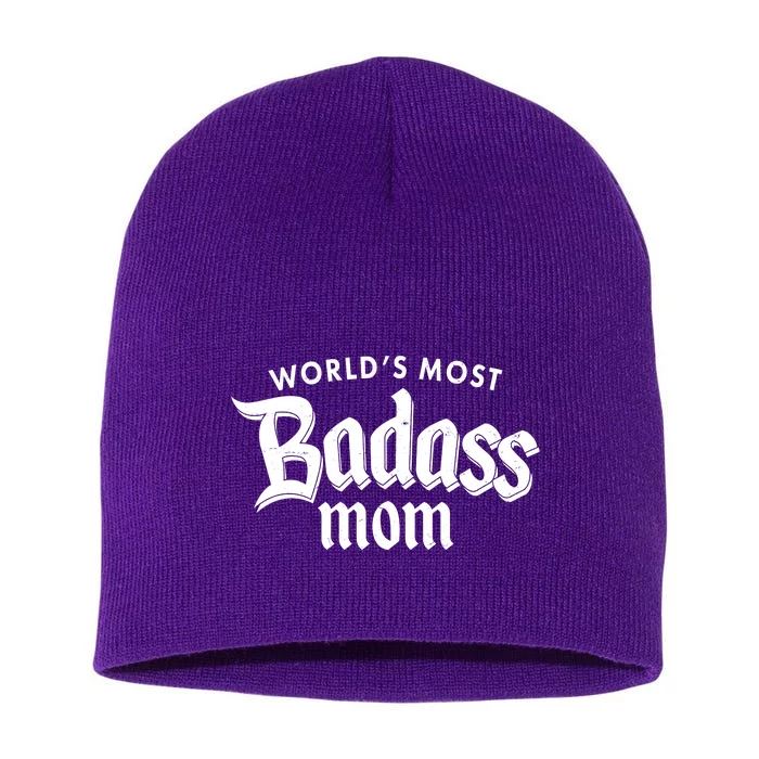 World's Most Badass Mom Short Acrylic Beanie