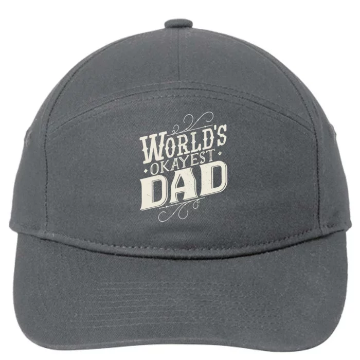 World's Okayest Dad 7-Panel Snapback Hat