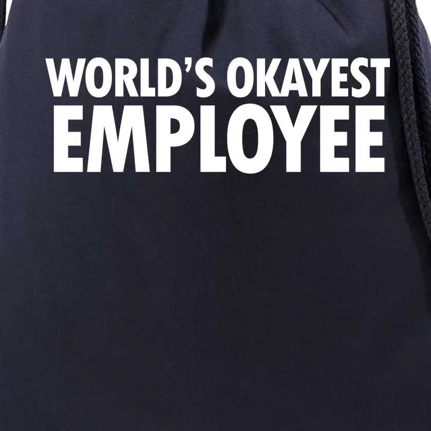 World's Okayest Employee Drawstring Bag