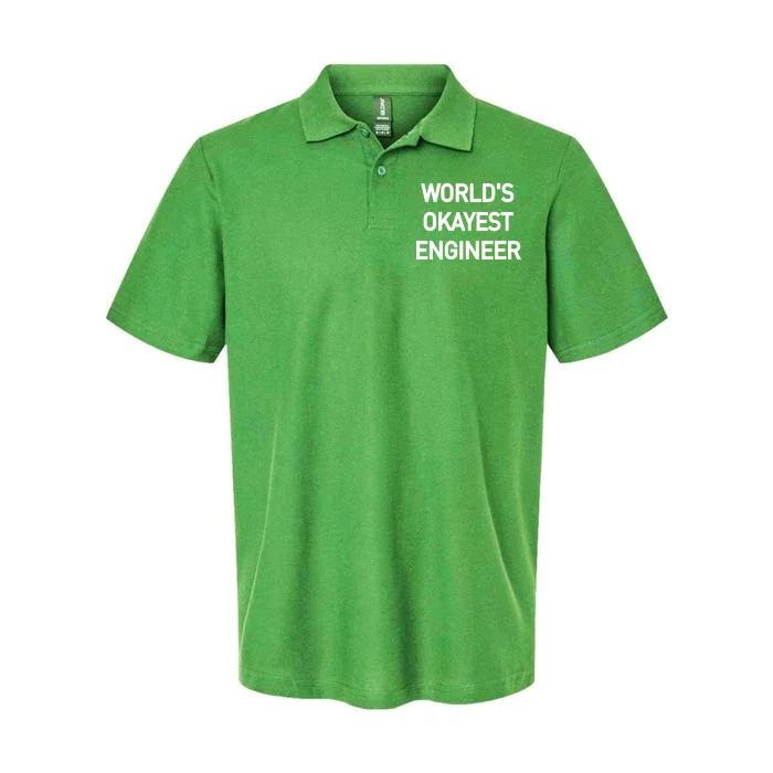 World's Okayest Engineer Softstyle Adult Sport Polo