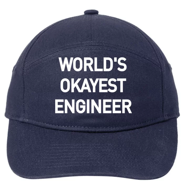 World's Okayest Engineer 7-Panel Snapback Hat