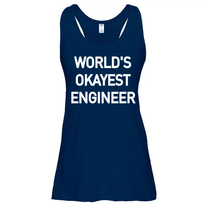 World's Okayest Engineer Ladies Essential Flowy Tank