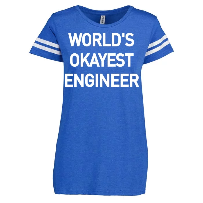 World's Okayest Engineer Enza Ladies Jersey Football T-Shirt