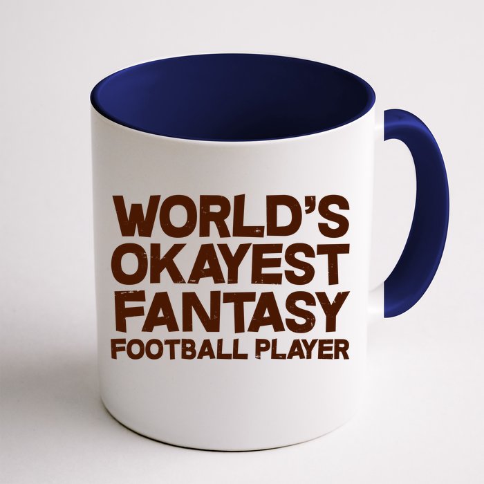 World's Okayest Fantasy Football Player Front & Back Coffee Mug