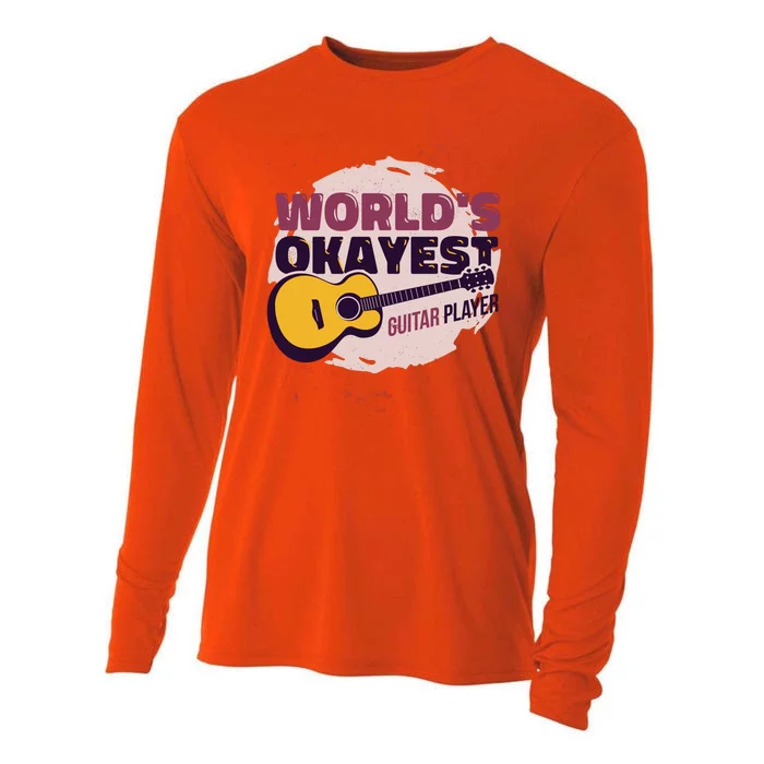 World's Okayest Guitar Player Cooling Performance Long Sleeve Crew