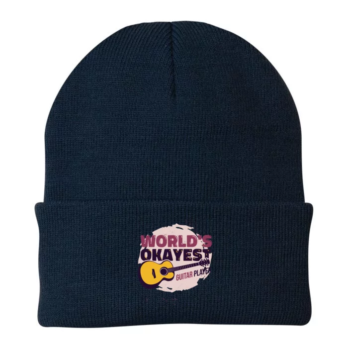 World's Okayest Guitar Player Knit Cap Winter Beanie