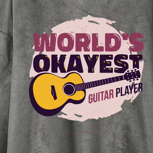 World's Okayest Guitar Player Hooded Wearable Blanket