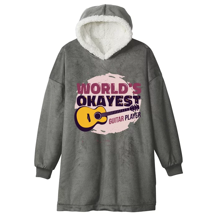 World's Okayest Guitar Player Hooded Wearable Blanket