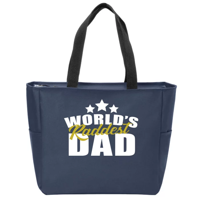 World's Raddest Dad Zip Tote Bag