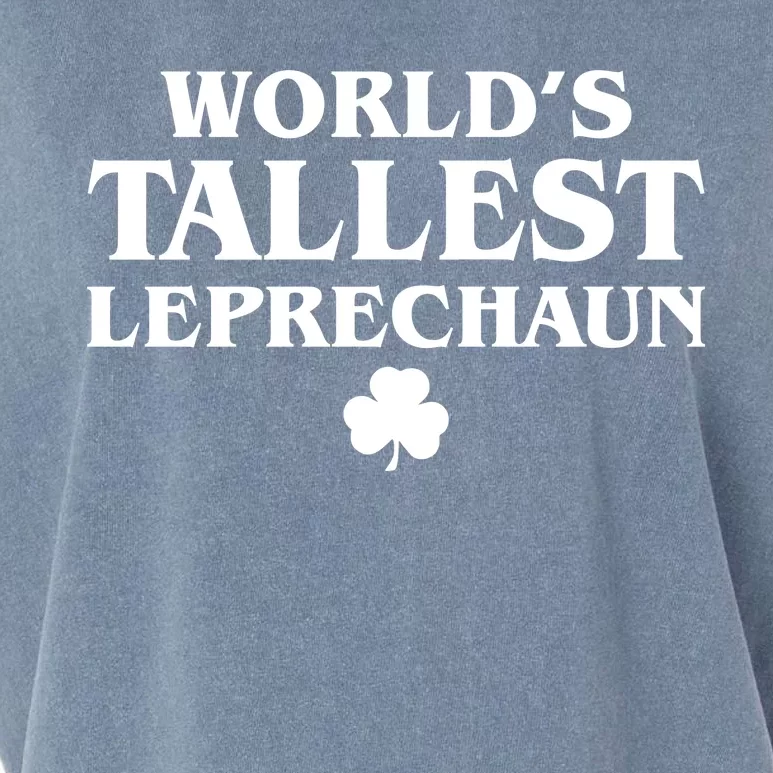 World's Tallest Leprechaun Clover Funny St. Patrick's Day Garment-Dyed Women's Muscle Tee