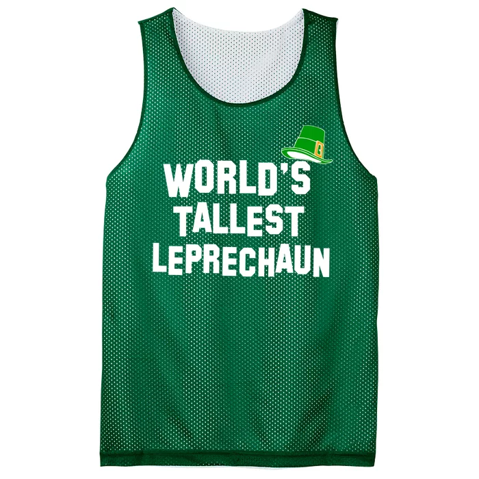 World's Tallest Leprechaun Funny St Patricks Day Mesh Reversible Basketball Jersey Tank