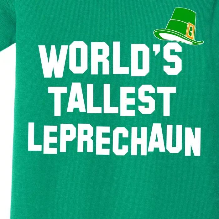 World's Tallest Leprechaun Funny St Patricks Day Baby Bodysuit