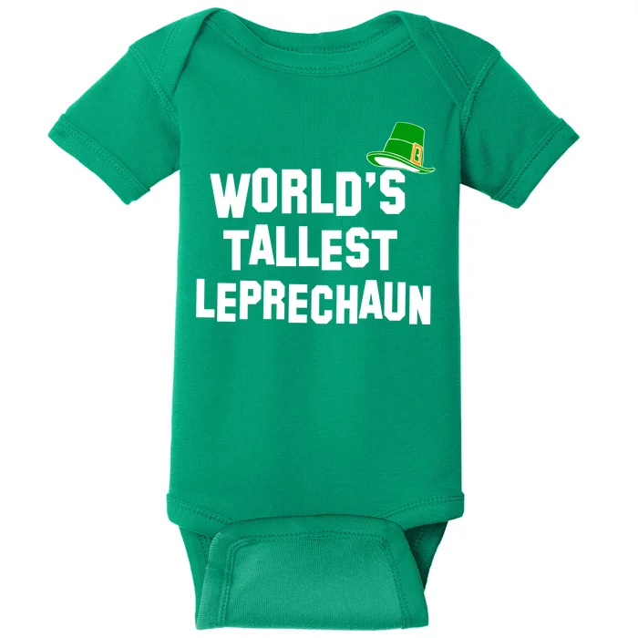 World's Tallest Leprechaun Funny St Patricks Day Baby Bodysuit