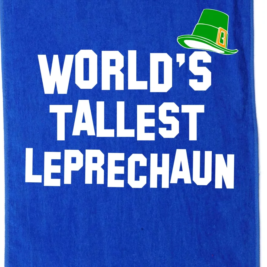 World's Tallest Leprechaun Funny St Patricks Day Platinum Collection Golf Towel