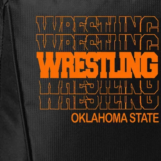 Wrestling O.K.L.A.H.O.M.A State In Modern Stacked Lettering City Backpack