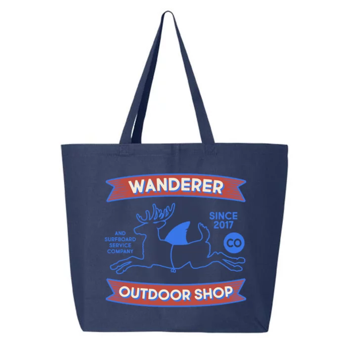 Wanderer Outdoor Shop Est 2017 Deer Shark Logo 25L Jumbo Tote