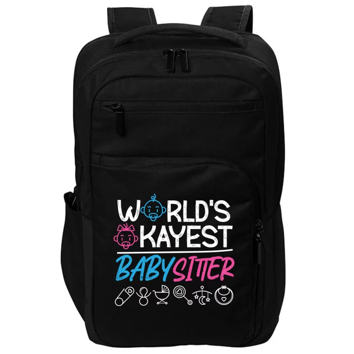 World's Okayest Sitter Meaningful Gift Impact Tech Backpack