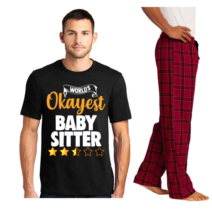 World's Okayest Sitter Funny Gift Pajama Set