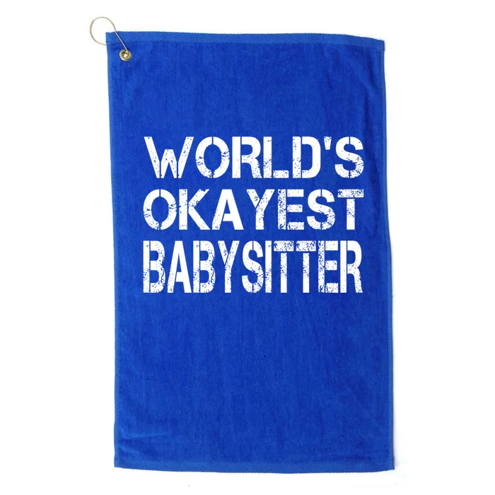 World's Okayest Sitter Gift Platinum Collection Golf Towel