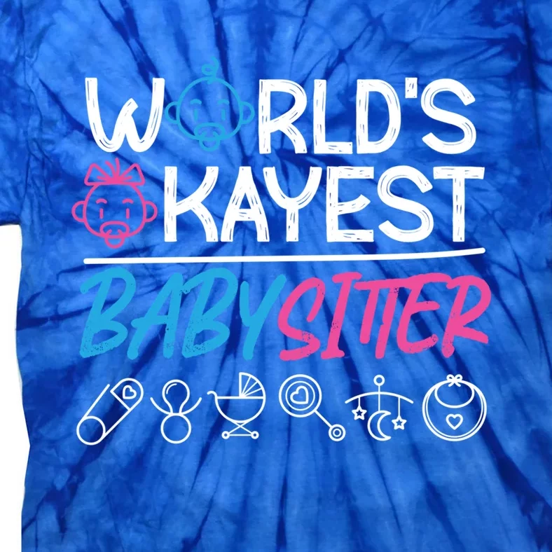 World's Okayest Sitter Great Gift Tie-Dye T-Shirt