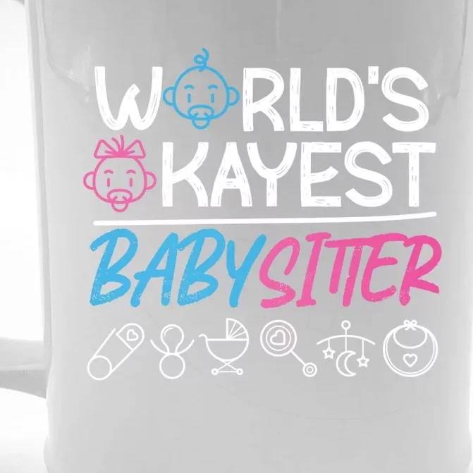 World's Okayest Sitter Great Gift Front & Back Beer Stein