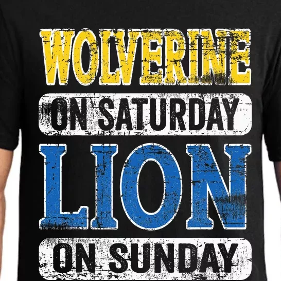 Wolverine On Saturday Lion On Sunday Pajama Set