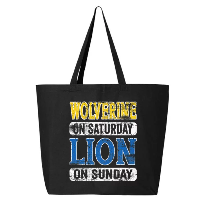 Wolverine On Saturday Lion On Sunday 25L Jumbo Tote