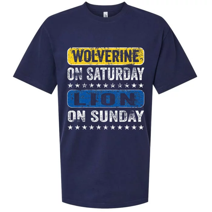 Wolverine On Saturday Lion On Sunday Sueded Cloud Jersey T-Shirt