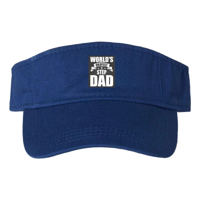 World's Okayest Stepgiftdad Stepdad Gift Valucap Bio-Washed Visor