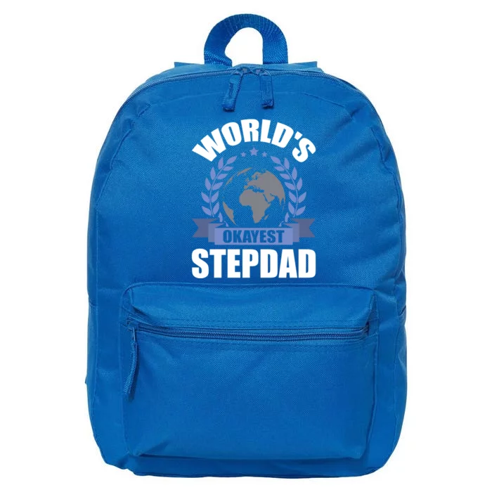 World's Okayest Stepcute Giftdad Stepdad Gift 16 in Basic Backpack