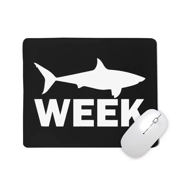 Week of Shark Funny Sharks Great Discovery Time Mousepad