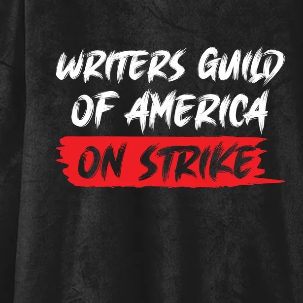 Writers On Strike WGA Strike Anti AI Hooded Wearable Blanket