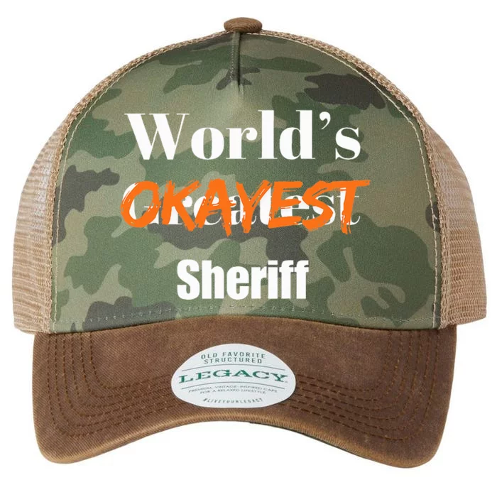 World Okayest Sheriff Sheriffs Legacy Tie Dye Trucker Hat