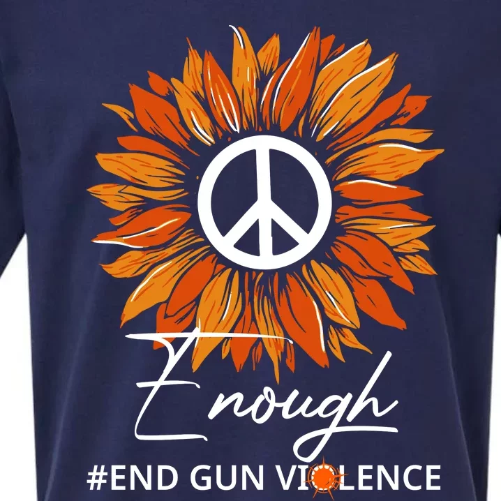 Wear Orange Sunflower Enough End Gun Violence Sueded Cloud Jersey T-Shirt