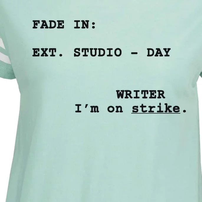 Writers On Strike Stand With The WGA Enza Ladies Jersey Football T-Shirt