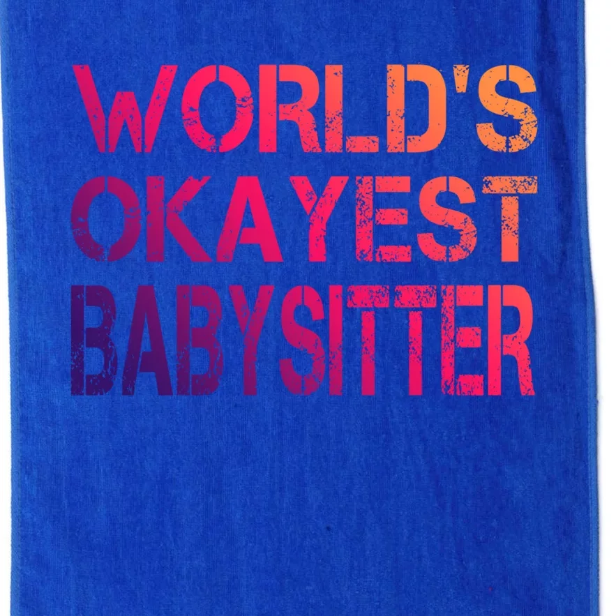 World's Okayest Sitter Gift Platinum Collection Golf Towel