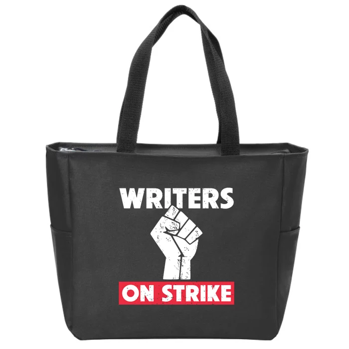 Writers On Strike WGA Strike Anti AI Zip Tote Bag