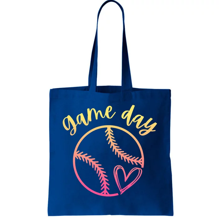 Wos Or Softball Game Day Cute Heart Love Gift Tote Bag