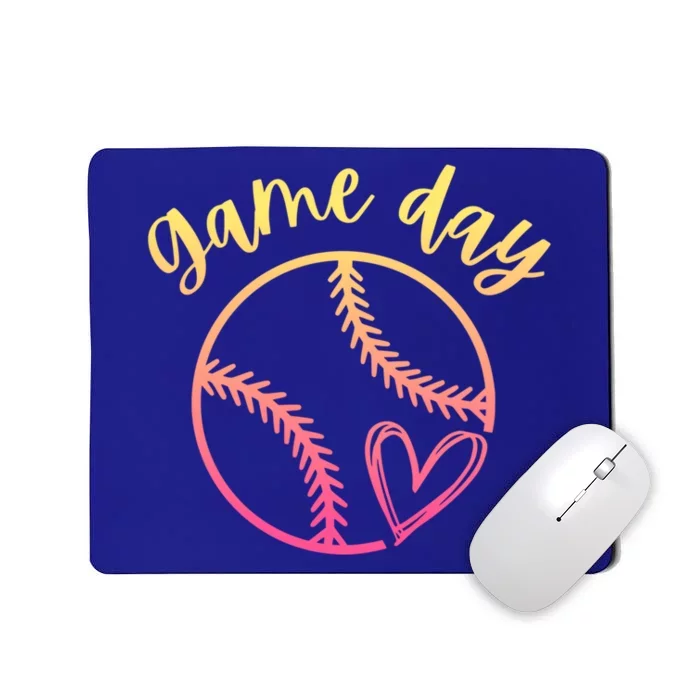 Wos Or Softball Game Day Cute Heart Love Gift Mousepad