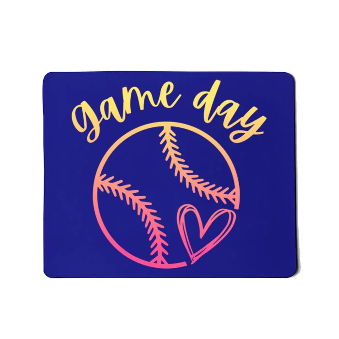 Wos Or Softball Game Day Cute Heart Love Gift Mousepad