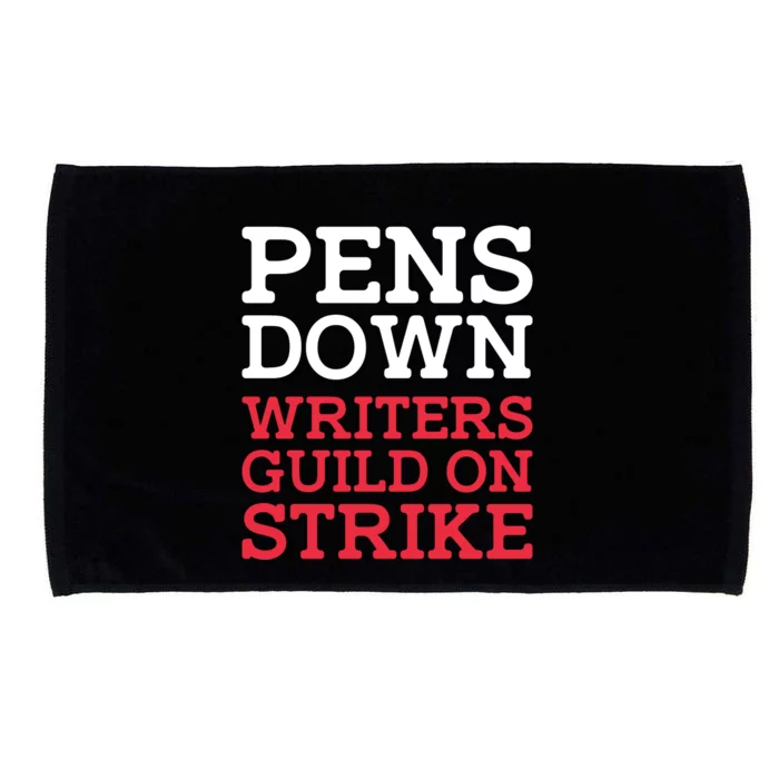 WGA On Strike Pens Down Microfiber Hand Towel