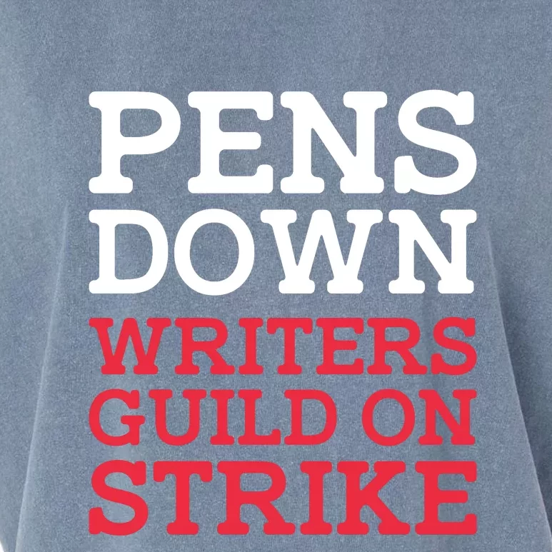 WGA On Strike Pens Down Garment-Dyed Women's Muscle Tee