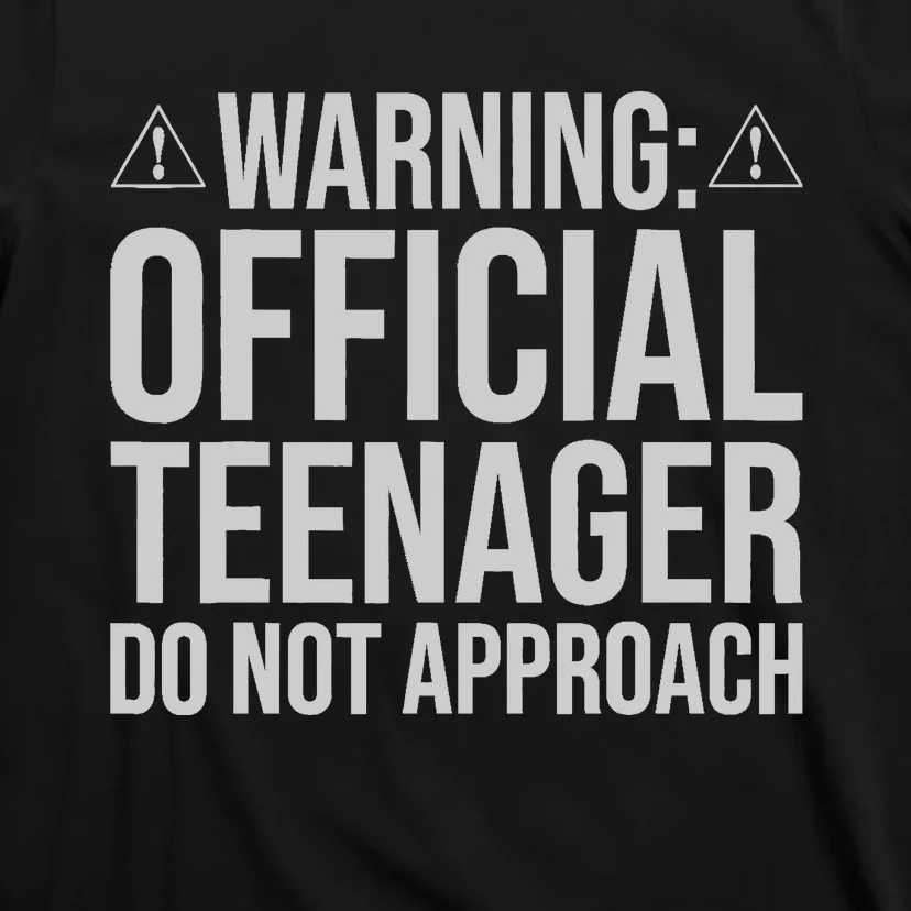 Warning Official Teenager 13th Birthday 13 Year Old Boy Girl T-Shirt