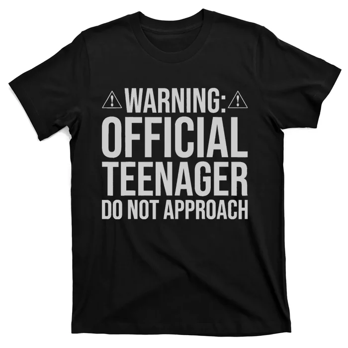 Warning Official Teenager 13th Birthday 13 Year Old Boy Girl T-Shirt